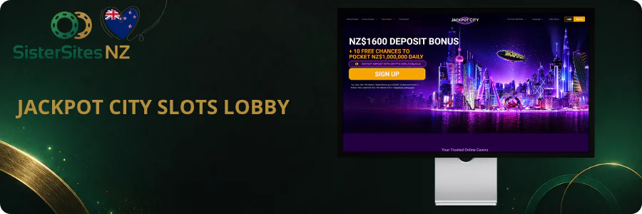 Jackpot City Casino jackpot slots lobby