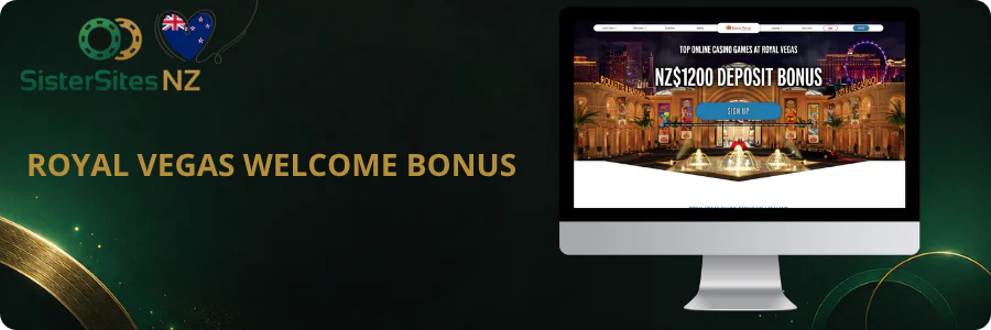 Royal Vegas Casino welcome bonus lobby