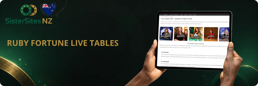 Ruby Fortune Casino live dealer tables