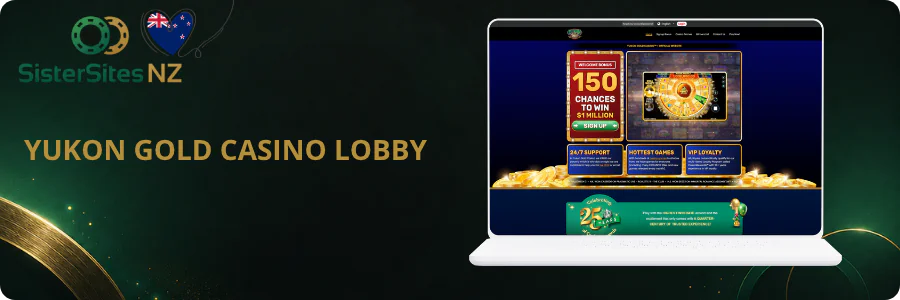 Yukon Gold Casino sister site lobby